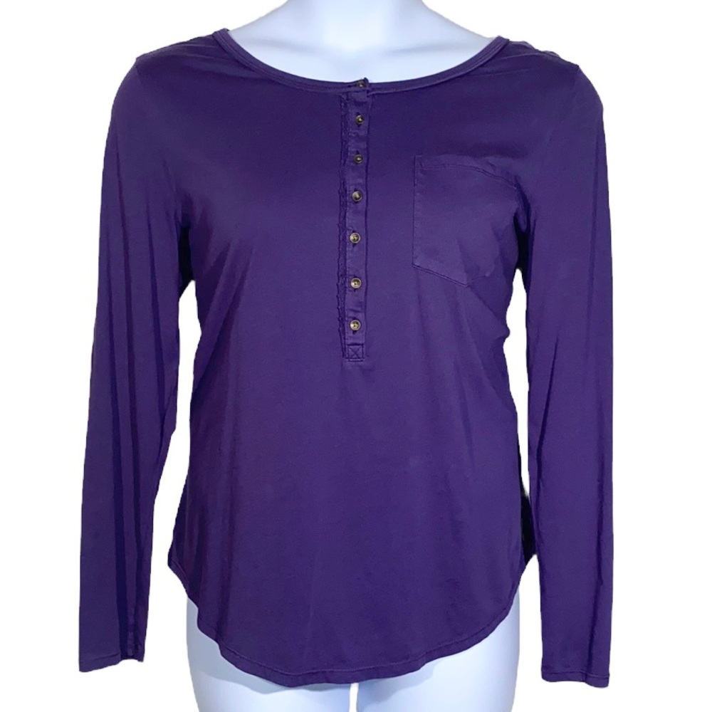 Eddie Bauer | Long Sleeve Henley | Purple | Size XL